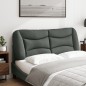 vidaXL Cabecero de cama acolchado tela gris oscuro 120 cm vidaXL Cabecero de cama acolchado tela gris oscuro 120 cm