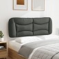vidaXL Cabecero de cama acolchado tela gris oscuro 120 cm vidaXL Cabecero de cama acolchado tela gris oscuro 120 cm