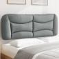 vidaXL Cabecero de cama acolchado tela gris claro 140 cm