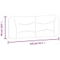 vidaXL Cabecero de cama acolchado tela gris claro 140 cm