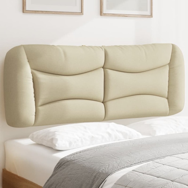 vidaXL Cabecero de cama acolchado tela crema 140 cm vidaXL Cabecero de cama acolchado tela crema 140 cm