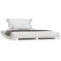 vidaXL Estructura de cama madera maciza de pino blanco 150x200 cm
