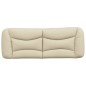 vidaXL Cabecero de cama acolchado tela crema 140 cm vidaXL Cabecero de cama acolchado tela crema 140 cm