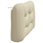 vidaXL Cabecero de cama acolchado tela crema 140 cm vidaXL Cabecero de cama acolchado tela crema 140 cm