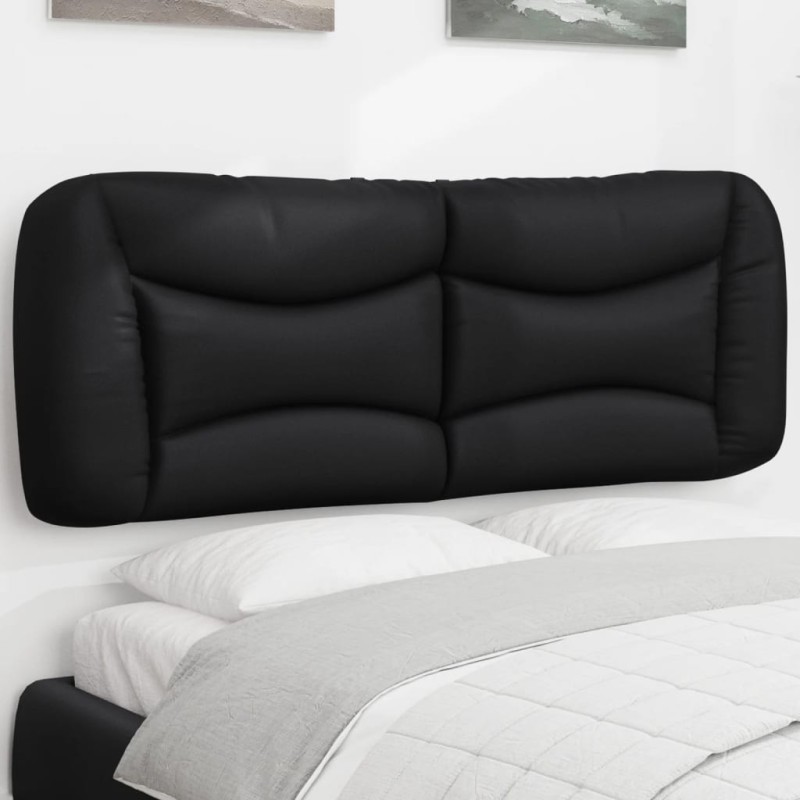 vidaXL Cabecero de cama acolchado cuero sintético negro 140 cm vidaXL Cabecero de cama acolchado cuero sintético negro 140 cm