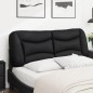 vidaXL Cabecero de cama acolchado cuero sintético negro 140 cm vidaXL Cabecero de cama acolchado cuero sintético negro 140 cm