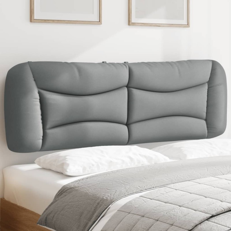 vidaXL Cabecero de cama acolchado tela gris claro 160 cm vidaXL Cabecero de cama acolchado tela gris claro 160 cm