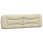 vidaXL Cabecero de cama acolchado tela crema 180 cm