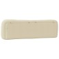 vidaXL Cabecero de cama acolchado tela crema 180 cm