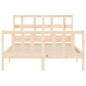 vidaXL Estructura de cama con cabecero madera maciza 140x200 cm vidaXL Estructura de cama con cabecero madera maciza 140x200 cm