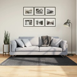vidaXL Alfombra pelo corto look escandinavo IZA antracita 120x170 cm