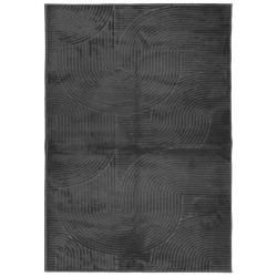 vidaXL Alfombra pelo corto look escandinavo IZA antracita 120x170 cm