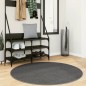 vidaXL Alfombra de pelo corto look escandinavo IZA antracita Ø 120 cm