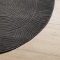 vidaXL Alfombra de pelo corto look escandinavo IZA antracita Ø 120 cm