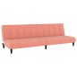 vidaXL Sofá cama de 2 plazas terciopelo rosa vidaXL Sofá cama de 2 plazas terciopelo rosa
