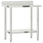 vidaXL Mesa trabajo cocina y salpicadero acero inoxidable 82,5x55x93cm vidaXL Mesa trabajo cocina y salpicadero acero inoxidable 82,5x55x93cm