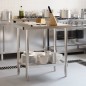 vidaXL Mesa trabajo cocina y salpicadero acero inoxidable 82,5x55x93cm vidaXL Mesa trabajo cocina y salpicadero acero inoxidable 82,5x55x93cm