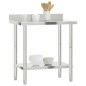 vidaXL Mesa trabajo cocina y salpicadero acero inoxidable 82,5x55x93cm vidaXL Mesa trabajo cocina y salpicadero acero inoxidable 82,5x55x93cm