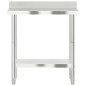 vidaXL Mesa trabajo cocina y salpicadero acero inoxidable 82,5x55x93cm vidaXL Mesa trabajo cocina y salpicadero acero inoxidable 82,5x55x93cm