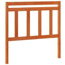 vidaXL Cabecero de cama madera maciza de pino marrón cera 100 cm