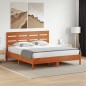 vidaXL Cabecero de cama madera maciza de pino marrón cera 180 cm vidaXL Cabecero de cama madera maciza de pino marrón cera 180 cm