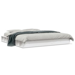 vidaXL Estructura de cama madera maciza de pino blanco 180x200 cm