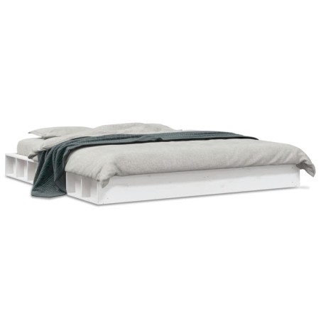 vidaXL Estructura de cama madera maciza de pino blanco 180x200 cm