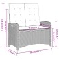 vidaXL Sillón reclinable de jardín con cojines ratán sintético gris vidaXL Sillón reclinable de jardín con cojines ratán sintético gris