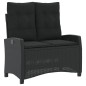 vidaXL Sillón reclinable de jardín con cojines ratán sintético negro vidaXL Sillón reclinable de jardín con cojines ratán sintético negro