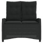vidaXL Sillón reclinable de jardín con cojines ratán sintético negro vidaXL Sillón reclinable de jardín con cojines ratán sintético negro