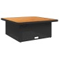 vidaXL Mesa de jardín madera de acacia y ratán PE negro 110x110x71 cm vidaXL Mesa de jardín madera de acacia y ratán PE negro 110x110x71 cm