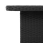 vidaXL Mesa de jardín madera de acacia y ratán PE negro 110x110x71 cm vidaXL Mesa de jardín madera de acacia y ratán PE negro 110x110x71 cm