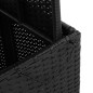 vidaXL Mesa de jardín madera de acacia y ratán PE negro 110x110x71 cm vidaXL Mesa de jardín madera de acacia y ratán PE negro 110x110x71 cm