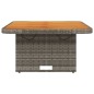 vidaXL Mesa de jardín ratán sintético y madera acacia gris 80x80x71 cm vidaXL Mesa de jardín ratán sintético y madera acacia gris 80x80x71 cm