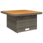 vidaXL Mesa de jardín ratán sintético y madera acacia gris 80x80x71 cm vidaXL Mesa de jardín ratán sintético y madera acacia gris 80x80x71 cm
