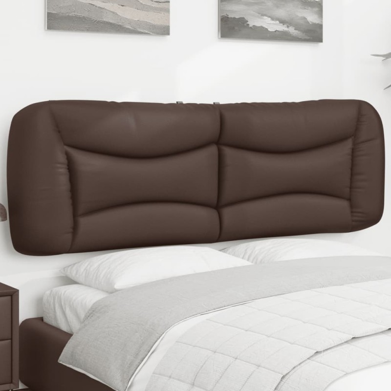 vidaXL Cabecero de cama acolchado cuero sintético marrón 160 cm vidaXL Cabecero de cama acolchado cuero sintético marrón 160 cm