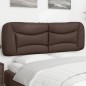 vidaXL Cabecero de cama acolchado cuero sintético marrón 160 cm vidaXL Cabecero de cama acolchado cuero sintético marrón 160 cm