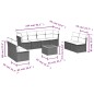vidaXL Set de sofás de jardín 8 piezas y cojines ratán sintético negro vidaXL Set de sofás de jardín 8 piezas y cojines ratán sintético negro