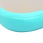 vidaXL Esterilla inflable de gimnasia y bomba 700x100x10 cm PVC verde vidaXL Esterilla inflable de gimnasia y bomba 700x100x10 cm PVC verde