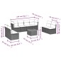 vidaXL Set de sofás de jardín 9 pzas con cojines ratán sintético beige vidaXL Set de sofás de jardín 9 pzas con cojines ratán sintético beige