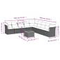 vidaXL Set de sofás de jardín 10 pzas cojines ratán sintético negro vidaXL Set de sofás de jardín 10 pzas cojines ratán sintético negro