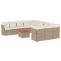 vidaXL Set de sofás de jardín 12 pzas y cojines ratán sintético marrón vidaXL Set de sofás de jardín 12 pzas y cojines ratán sintético marrón