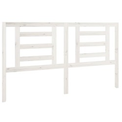 vidaXL Cabecero de cama madera maciza de pino blanco 166x4x100 cm