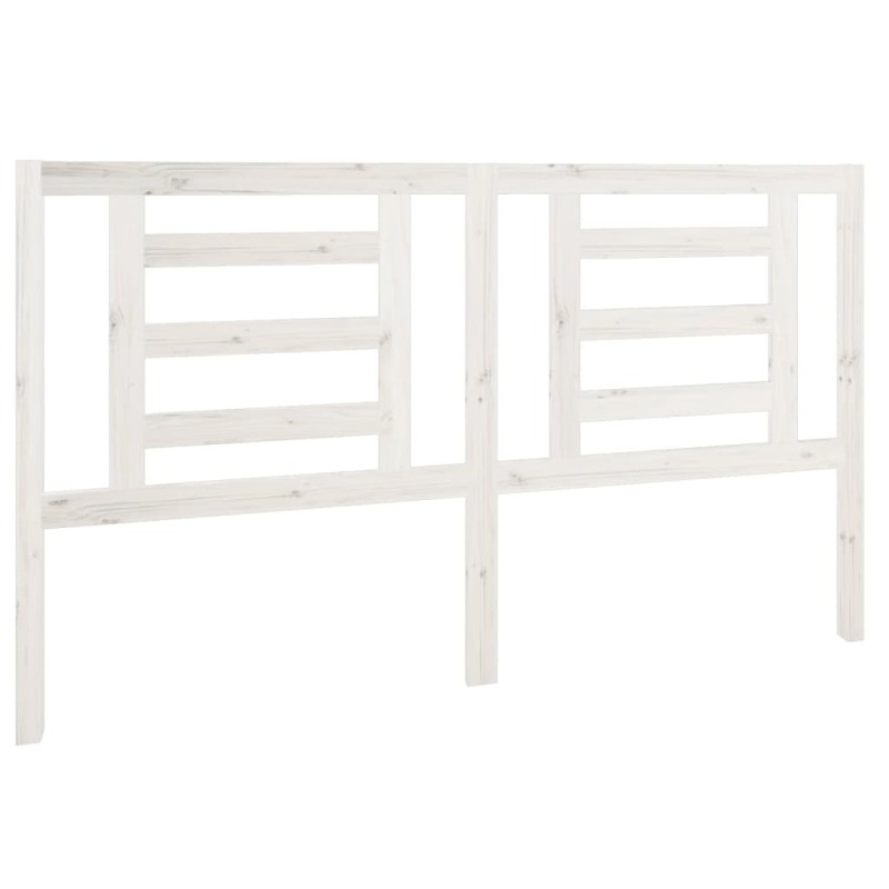 vidaXL Cabecero de cama madera maciza de pino blanco 166x4x100 cm vidaXL Cabecero de cama madera maciza de pino blanco 166x4x100 cm