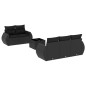 vidaXL Set de sofás de jardín 6 piezas y cojines ratán sintético negro vidaXL Set de sofás de jardín 6 piezas y cojines ratán sintético negro