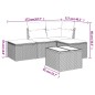 vidaXL Juego de sofás jardín con cojines 5 pzas ratán sintético gris vidaXL Juego de sofás jardín con cojines 5 pzas ratán sintético gris