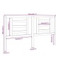 vidaXL Cabecero de cama madera maciza de pino blanco 166x4x100 cm vidaXL Cabecero de cama madera maciza de pino blanco 166x4x100 cm