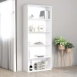 vidaXL Estantería de 5 niveles madera contrachapada blanca 80x30x189cm vidaXL Estantería de 5 niveles madera contrachapada blanca 80x30x189cm