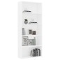 vidaXL Estantería de 5 niveles madera contrachapada blanca 80x30x189cm vidaXL Estantería de 5 niveles madera contrachapada blanca 80x30x189cm