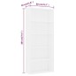vidaXL Estantería de 5 niveles madera contrachapada blanca 80x30x189cm vidaXL Estantería de 5 niveles madera contrachapada blanca 80x30x189cm